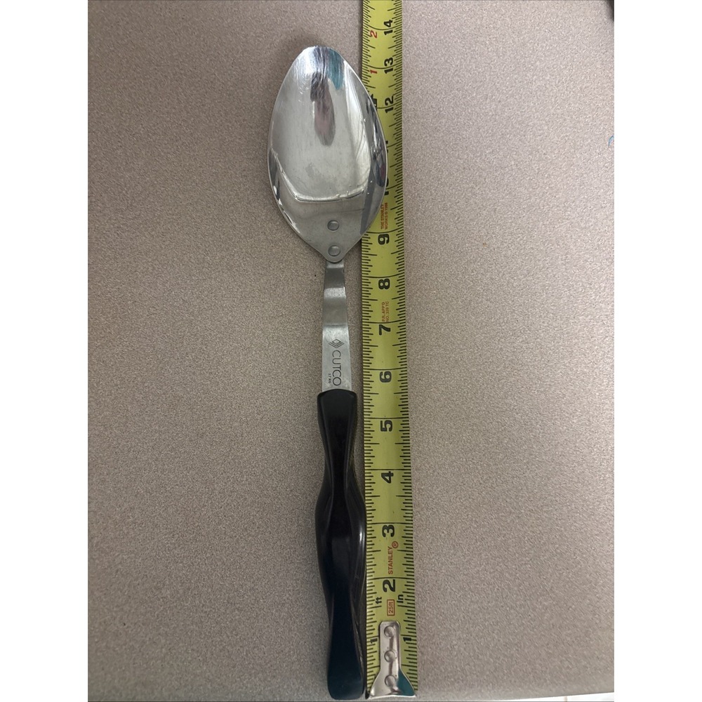Cutco Large Basting Serving Spoon Stainless Steel 17 KG 12.5" Brown Handle - Picture 2 of 5